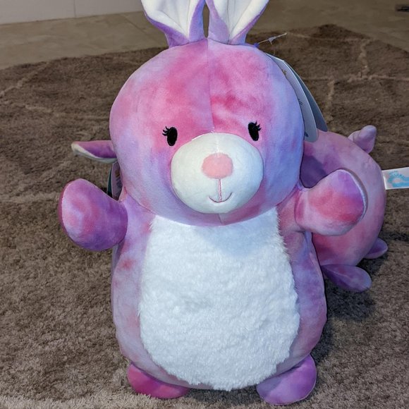 Hug Mees Squishmallow 20 Inch Alejandra Purple/Pink Tie Dye Bunny by KellyToy - Picture 1 of 8